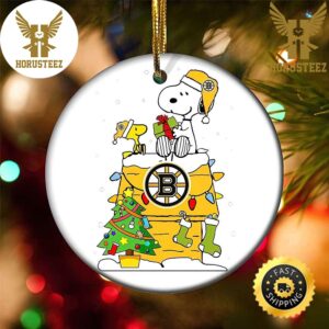 Snoopy Boston Bruins NHL Hockey 2023 Decorations Christmas Ornament