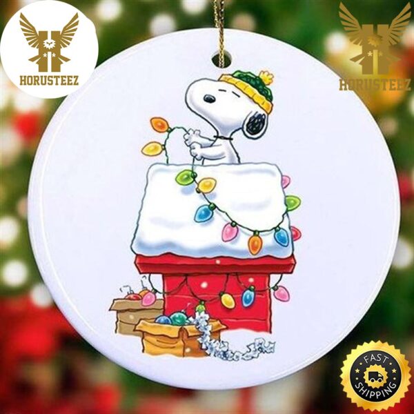 Snoopy Doghouse Snoopy Christmas Lights Decorations Christmas Ornament