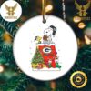 Snoopy Grumpy But Louable Snoopy Santa Decorations Christmas Ornament