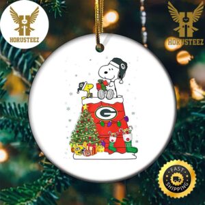Snoopy Green Bay Packers NFL Football 2023 Decorations Christmas Ornament