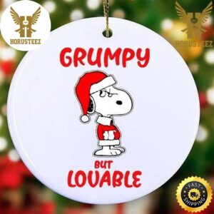 Snoopy Grumpy But Louable Snoopy Santa Decorations Christmas Ornament