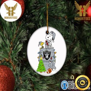 Snoopy Las Vegas Raiders NFL Christmas 2023 Decorations Christmas Ornament
