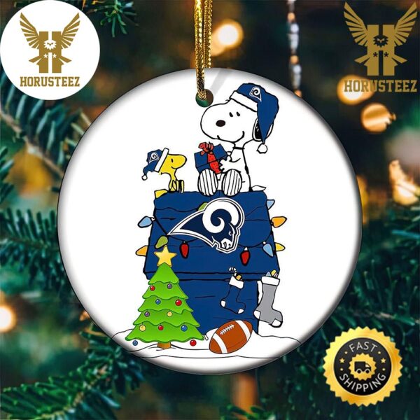 Snoopy Los Angeles Rams Hallmark NFL 2023 Decorations Christmas Ornament