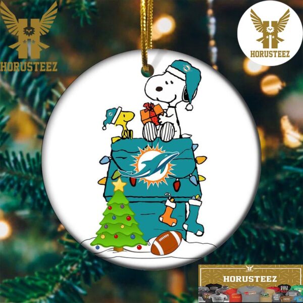 Snoopy Miami Dolphins NFL Weihnachten 2023 Christmas Tree Decorations Ornament