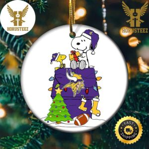 Snoopy Minesota Vikings NFL Football 2023 Decorations Christmas Ornament