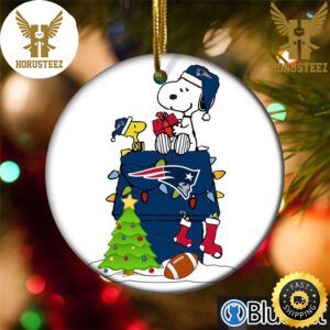 Snoopy New England Patriots NFL Christmas 2023 Decorations Christmas Ornament