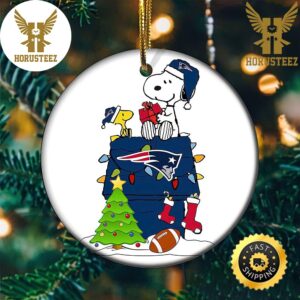 Snoopy New England Patriots NFL Football Decorations Christmas Ornament