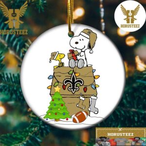 Snoopy New Orleans Saints NFL Christmas 2023 Christmas Tree Decorations Ornament