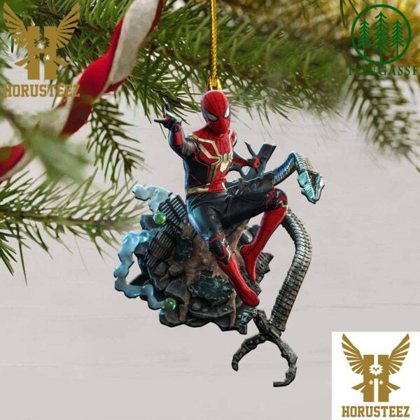 Spiderman Fighting Christmas Tree Decorations Ornaments