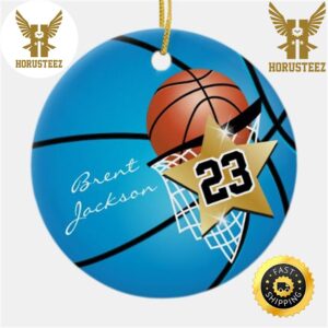 Superstar Autograph Basketball Personalize NBA Decorations Christmas Ornament
