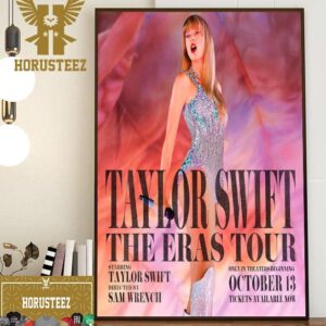 Taylor Swift The Eras Tour Movie Official Poster October 13th 2023 Home Decor Poster Canvas
