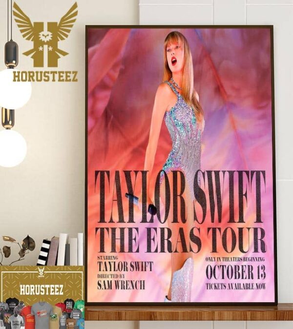 Taylor Swift The Eras Tour Movie Official Poster October 13th 2023 Home Decor Poster Canvas
