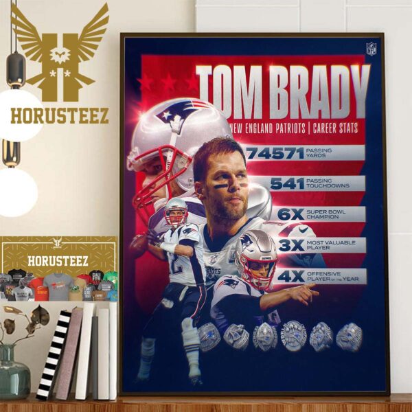 The Goat Tom Brady Will Be Honored By The New England Patriots In Week 1 Home Decor Poster Canvas