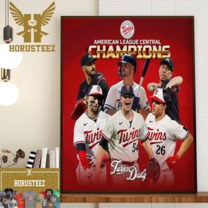 The Minnesota Twins Are The 2023 American League Central Champions Home Decor Poster Canvas