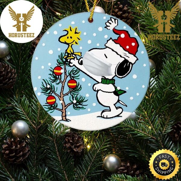The Peanuts 2023 Snoopy Vaccinated Christmas Keepsake Decorations Christmas Ornament