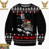 To The Moon And Back Baby Yoda Star Wars Funny Christmas Ugly Sweater