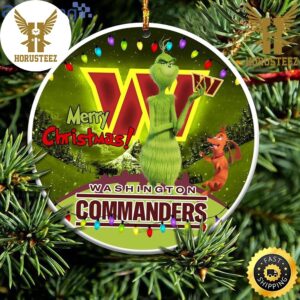 Washington Commanders NFL Funny Grinch Decorations Christmas Ornament