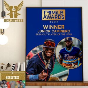 2023 Minor League Baseball Awards Junior Caminero Is The Breakout Player Of The Year Winner Home Decor Poster Canvas
