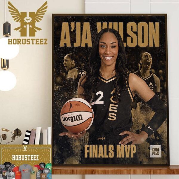 2023 WNBA Finals MVP Is Aja Wilson Of The Las Vegas Aces Home Decor Poster Canvas