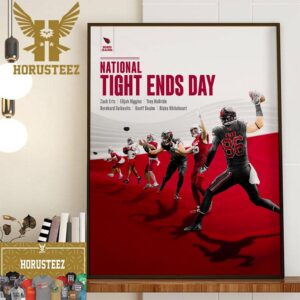 Arizona Cardinals Happy National Tight Ends Day Home Decor Poster Canvas