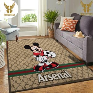 Arsenal Gucci Mickey Luxury Brand Carpet Rug Living Room Home Decor