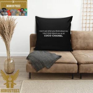 Chanel Big Ego Quotes In Black Background Pillow
