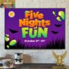 Chuck E Cheese Five Nights of Fun Home Decor Poster Canvas