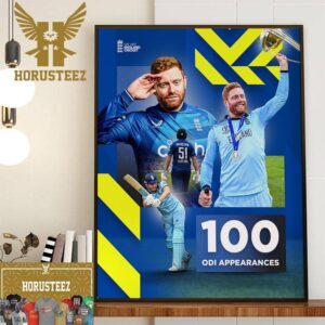 Congratulations Jonny Bairstow 100 ODI Appearances Home Decor Poster Canvas