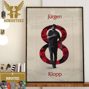 Congratulations Jurgen Klopp 8 Years At Liverpool FC Home Decor Poster Canvas