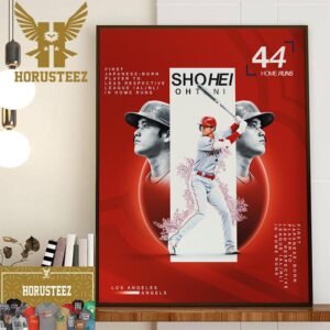 Congratulations Shohei Ohtani is The First Japanese-Born Player To Lead Respective League AL NL In Home Runs Home Decor Poster Canvas