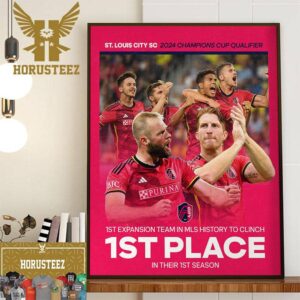 Congratulations to St Louis City SC 2024 Champions Cup Qualifier Home Decor Poster Canvas