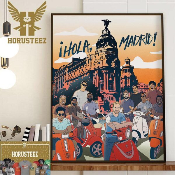 Dallas Mavericks Mavs In Madrid Official Poster Home Decor Poster Canvas