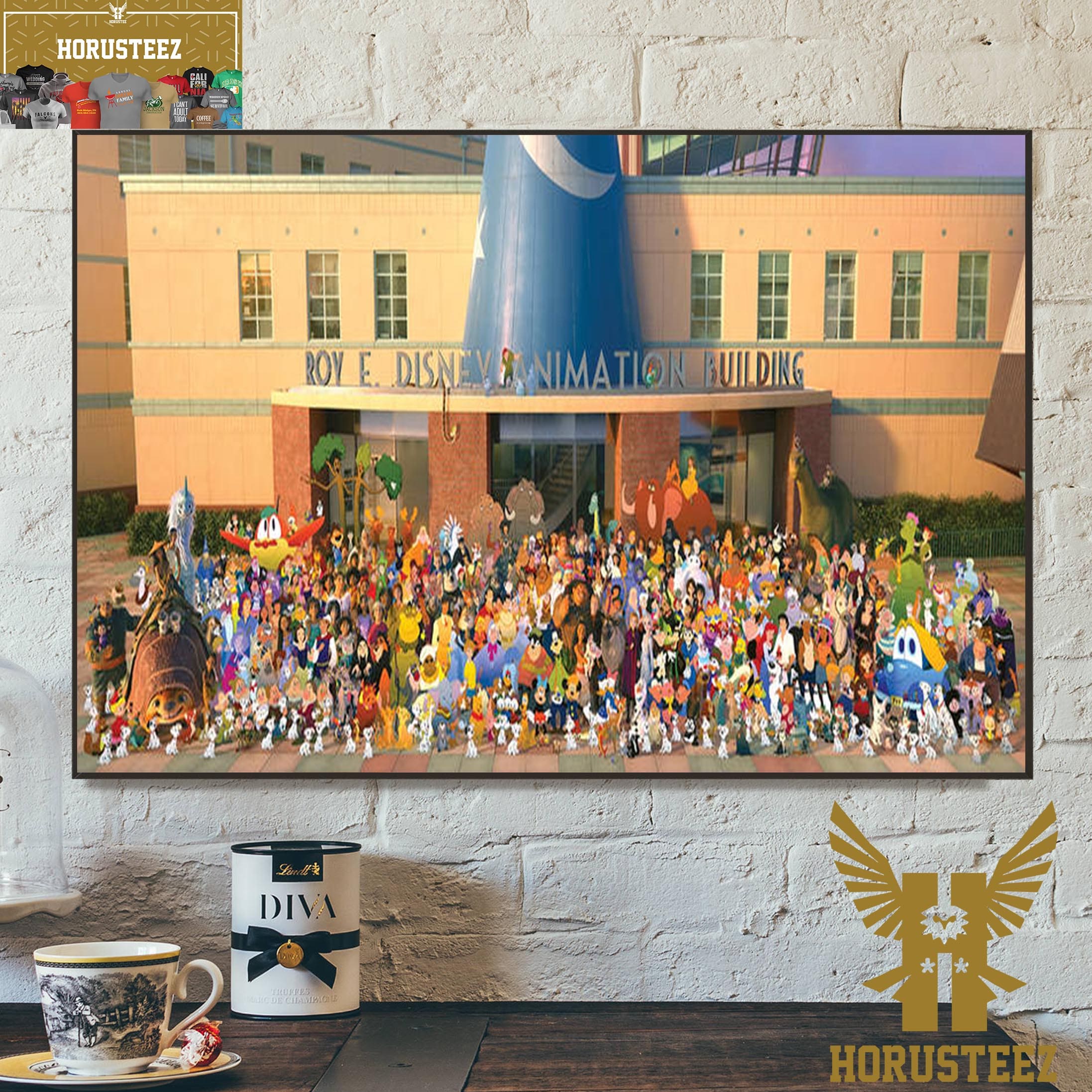 Disney Once Upon A Studio Group Photo Home Decor Poster Canvas