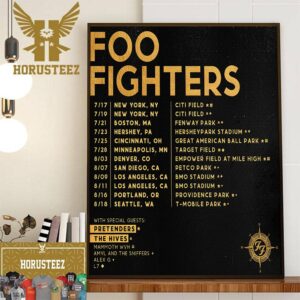 Foo Fighters The First 2024 US Shows Announced For Everything Or Nothing At All Tour Home Decor Poster Canvas