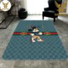 Gucci Blue Mix Orange Luxury Brand Carpet Rug Limited Edition