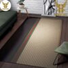 Gucci Brown Full Priting Logo For Living Room Bedroom Luxury Brand Carpet Rug Limited Edition