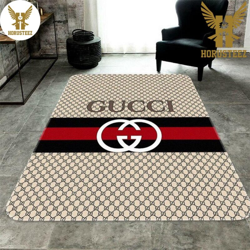 Gucci Brown Mix Red Black Luxury Brand Carpet Rug Limited Edition ...