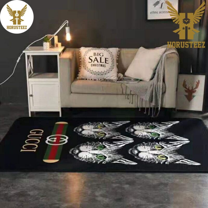 Gucci Cat Luxury Brand Carpet Rug Limited Edition - Horusteez