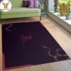 Gucci Blue Mix Supreme Printing Mouse For Living Room Bedroom Luxury Brand Carpet Rug Limited Edition