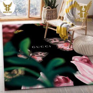 Gucci Flower Mix Butterfly Luxury Brand Carpet Rug Limited Edition