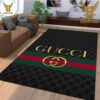 Gucci Gold Logo Mix Color Luxury Brand Carpet Rug Limited Edition