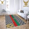 Gucci Grey Mix Printing Pattern Luxury Brand Carpet Rug Limited Edition