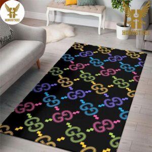Gucci Luxury Brand Colorful For Living Room Bedroom Carpet Rug Limited Edition