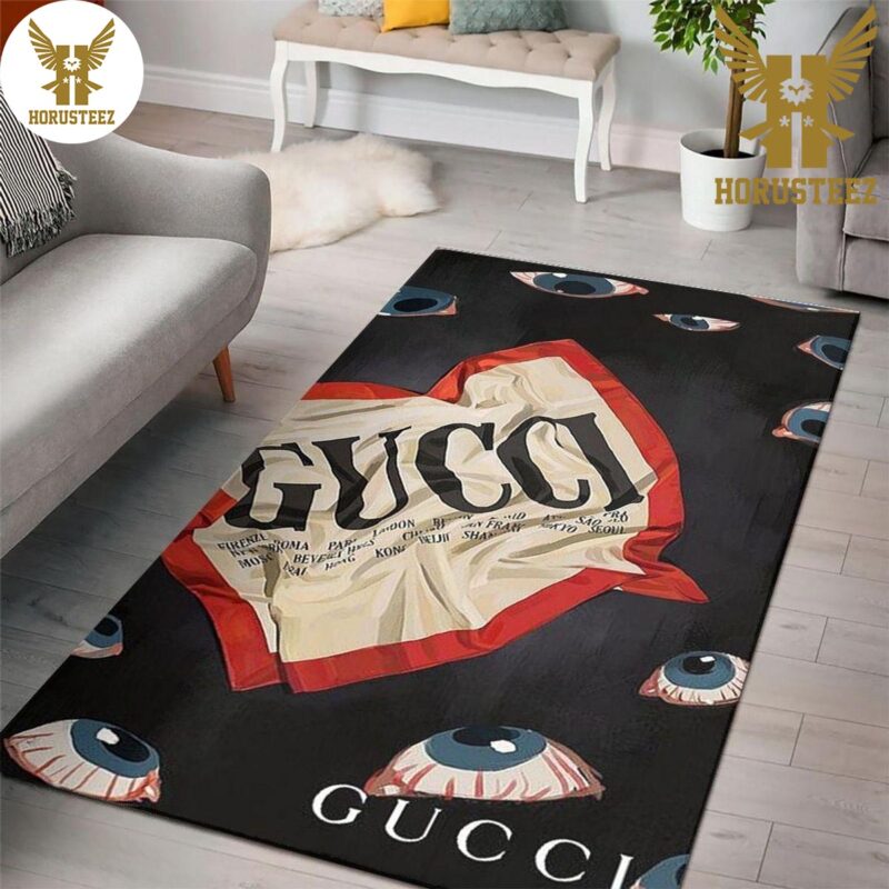 Gucci Printing Eyes Luxury Brand Carpet Rug Limited Edition - Horusteez