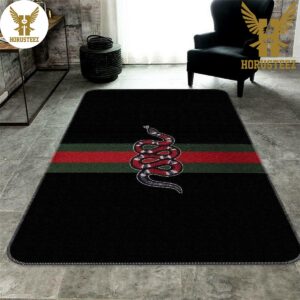Gucci x Snake Mix Black Luxury Brand Carpet Rug Limited Edition