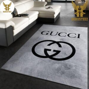 Gucci Rectangle Rug Fashion Luxury Brand Rug Christmas Gift US Decor