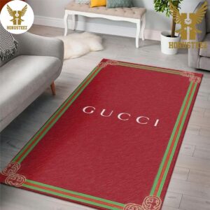 Gucci Red Mix Green Luxury Brand Carpet Rug Limited Edition