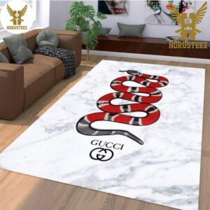 Gucci Red Snake Luxury Brand Carpet Rug Limited Edition