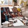 Gucci Royal Black Mix Violet Luxury Brand Carpet Rug Limited Edition
