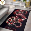 Gucci Snake Brown Blue Luxury Brand Carpet Rug Limited Edition